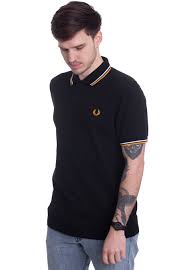 Fred Perry - Twin Tipped Black/Wht/Gold - Polo | IMPERICON US