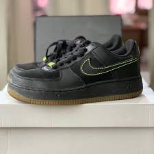 Black And Lime Green Air Force 1 Black Neon Green Gum Bottom In Original Box Comes With Certificate Of Authenticity Ships In 24 Hours Or Less From Las Vegas Nike Black Neon Nike Air Force