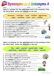 Free Esl Efl Printable Worksheets And Handouts Antonyms Synonyms And Antonyms Antonyms Activities