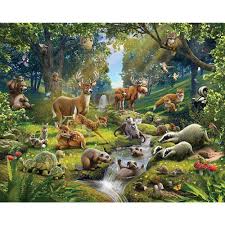Maybe you would like to learn more about one of these? Walltastic 96 In H X 120 In W Animals Of The Forest Wall Mural Wt43060 The Home Depot In 2021 Forest Wall Mural Unicorn Wall Mural Forest Mural