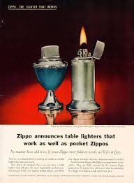 Vintage Zippo Table Lighter Advertisement From 1960 Lighter Zippo Lighter Zippo