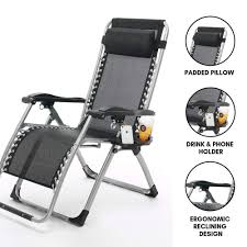 Lounge chair with cushion, which is of high quality. Equal Portable Easy Folding Reclining Zero Gravity Chair Order Online