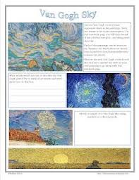 Van Gogh Sky Study Free Notebook Page Harmony Fine Arts Art Handouts Homeschool Art Van Gogh Art
