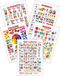 Spectrum Set Of 5 Educational Wall Charts Colours Shapes