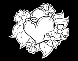 If possible color it gradually, which means, put the first layer in a lighter blue color. Heart With Flowers By Gwaraddict On Deviantart
