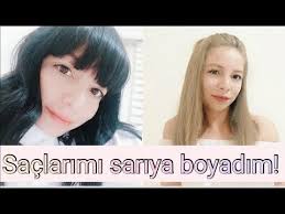 Saclarimi Siyahtan Sariya Boyadim Sac Acma Mor Sampuan Saca Cila Yapimi Evde Sac Boyama Youtube