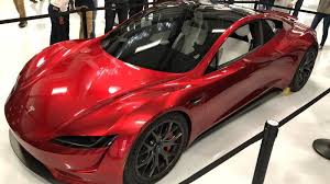Tesla Roadster Is Showcased At Tesla Headquarters Tesla Roadster Tesla Car Roadsters