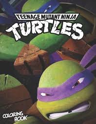 Some wear at spine edge of book, and area of white on back cover where coloring has been torn off. Teenage Mutant Ninja Turtles Coloring Book Tmnt Coloring Book Best Action Coloring Edition By Krisha Costa