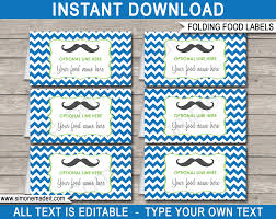Use these ideas to help throw the perfect mustache baby shower. Mustache Party Food Labels Place Cards Little Man Or Mustache Theme