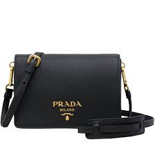 Prada Shoulder Bag In Genuine Leather With Maxi Metallic Logo Crossbody Bags Prada Women Black Crossbody Bags Prada 1bd102 Noo 2bbe Giglio Com