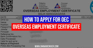 I also help you avoid some mistakes that i did when i started out. How To Get An Overseas Employment Certificate Oec For Ofws Owwa Member