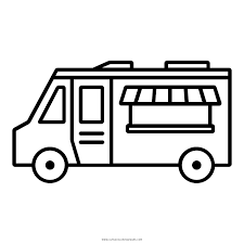 Taco is a traditional mexican dish that is made in the form of a flat tortilla made from wheat or cornflour with a filling inside. Food Truck Coloring Page Ultra Coloring Pages