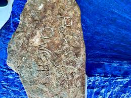 Someone found this stone at Spring Canyon engraved with the name Perry  Owens. I am pretty sure that Perry has gone to heaven, and don't know if  his sister Lynn joined this