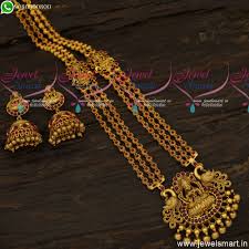 Aug 26, 2021 · 22k gold antique kundan choker and earrings set adorned with uncut diamonds, rubies, emeralds and pearls by tyaani jewellery. Lakshmi Mugappu Temple Jewellery Latest Gold Haram Designs 3 Line Kemp Stone Balls Nl23932