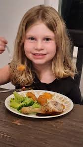 When you ask your 3.5 year old what they want with chicken legs for dinner  and her reply is potatoes and beans thats what you cook 😂