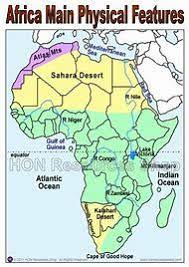 The map's key helps to identify the land elevation and water depth. Jungle Maps Map Of Africa Physical