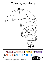 Winter scene color by number. Color By Numbers Coloring Pages Worksheet 81 Kidlo Com