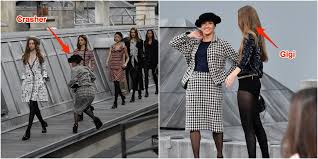 After walking partially along the catwalk amid the other models, gigi led her in the opposite direction, attempting to. Gigi Hadid Confronts Youtube Personality Who Crashed Chanel Show