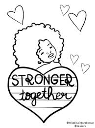 A few boxes of crayons and a variety of coloring and activity pages can help keep kids from getting restless while thanksgiving dinner is cooking. Stronger Together Coloring Page By Miss Kissingers Korner Tpt Coloring Home