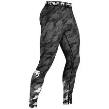 Amazon Com Venum Mma Tecmo Camo Compression Spats Grey