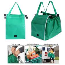 Grocery Grab Clip Shopping Bag Foldable Tote Eco Friendly Reusable Large Trolley Supermarket Large Capacit Grocery Bag Reusable Shopping Bags Shopping Tote Bag