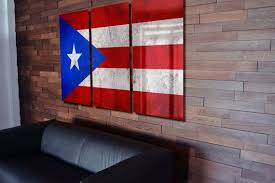 Puerto Rican Flag Poster Wall Art In 2021 Puerto Rican Flag Puerto Rico Art Etsy Wall Art