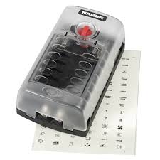 Quality 12 volt standard blade fuse holder box car 6 fuses alarm wiring relays. Narva 12 Way Fuse Box 12v Marine Pt 54450bl Award Rv