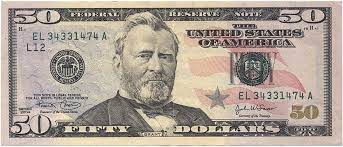 $50 dollar bill is still in circulation today and printed by us mint. United States Fifty Dollar Bill Wikipedia