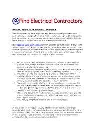 We specialize in small jobs in and around austin that big electrical contractors won't want to do or will do it for big money to cover their big overhead. Doc Electrical Contractor Company David Son Academia Edu