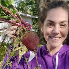 Whimsical Food Scene with Trout and Beets