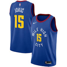 Authentic denver nuggets jerseys are at the official online store of the national basketball association. Men S Denver Nuggets Nikola Jokic Nike Blue Replica Swingman Jersey Statement Edition