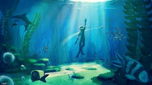 Pin By Breannaholloway On Abzu The Game Underwater Background Environment Concept Art Shadow Of The Colossus