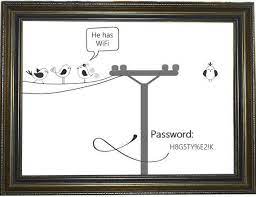 Wi Fi Password Sign Funny Home Decor Print Birds On A Wire Etsy Guest Room Wifi Guest Room Wifi Password Funny Home Decor