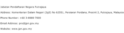 Cabutan untuk daftar perkahwinan (dapatkan dari jpn putrajaya sahaja). Jabatan Pendaftaran Negara Putrajaya Address Contact Number Of Jabatan Pendaftaran Negara Putrajaya