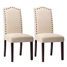 Nobpeint Upholstered Dining Room Chair Set With Copper Nailhead Trims Arched Backrest Armle Dining Room Chairs Upholstered Dining Chairs Vintage Dining Chairs
