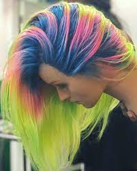 18 Cute Raimbo Hair Color Ideas Knowledge Regarding Hairstyles Fashion Hair Styles Hair Dye Colors Neon Green Hair