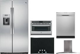 Find ge kitchen appliance packages at lowe's today. Ge Gerectwodwrh38 5 Piece Kitchen Appliances Package With Side By Side Refrigerator And Dishwasher In Stainless Steel