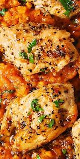Maple Glazed Chicken With Sweet Potatoes Recipe Food Recipes Chicken Recipes Meals