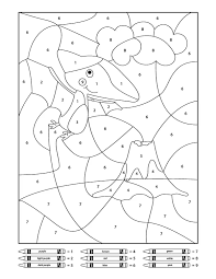 From two to six or seven. Dinosaur Color By Number Printables