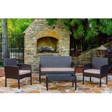 Sol 72 Outdoor Brentwood 8 Piece Rattan Sectional Seating Group With Cushions Wayfair In 2020 Conversation Set Patio Outdoor Sofa Sets Patio Furniture For Sale