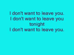 Don T Want To Leave You Paroles Scouting For Girls