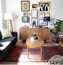 The Right Rug Can Tie An Entire Room Together Loving How The Reds A Eclectic Living Room Mid Century Modern Living Room Design Mid Century Modern Living Room