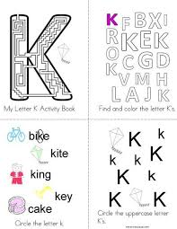 Letter K Activity Book From Twistynoodle Com Book Activities Letter A Words Letter K