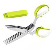 BangShou Forbici da Cucina a 5 Lame in Acciaio Forbici da Cucina a 5 Lame  in Acciaio Inox Forbici da Erbe Aromatiche Inox Forbici Multi Lama con ...