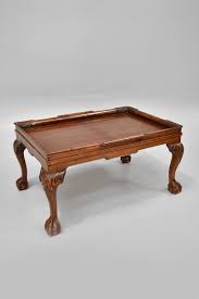 91cm i n length, 48cm wide and 50cm tall.please contact me via. Mahogany Galleried Coffee Table With Ball Claw Feet The Classic Prop Hire Company