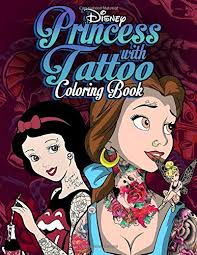 Sofia the first, elsa, ariel, baby barbie and others are here to get inked. Princess With Tattoo Coloring Book Creative Coloring Books For Adults With Stress Relieving Tattoo Designs For Princess Pricepulse