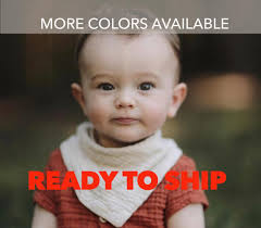 READY TO SHIP Small Lightweight Gauze Bandana Bib, Light Baby Bib, Muslin  Drooler Bib, Absorbent Dribble Drooler Neckerchief