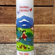 Kerze Die Schweizer Berge Kerzen Hausgemachte Kerzen Taufkerze