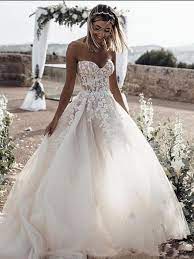 Top angebote auf brautkleider vintage und hochzeitskleider spitze. Grosshandel Prickelnde Blume Appliqued Spitze Brautkleider 2020 Schatz Ausschnitt A Linie Tull Sweep Zug Brautkleider Vestidos De Noiva Von Kiss Dress 80 95 Auf De Dhgate Com Dhgate