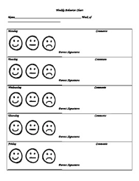 Weekly Behavior Chart